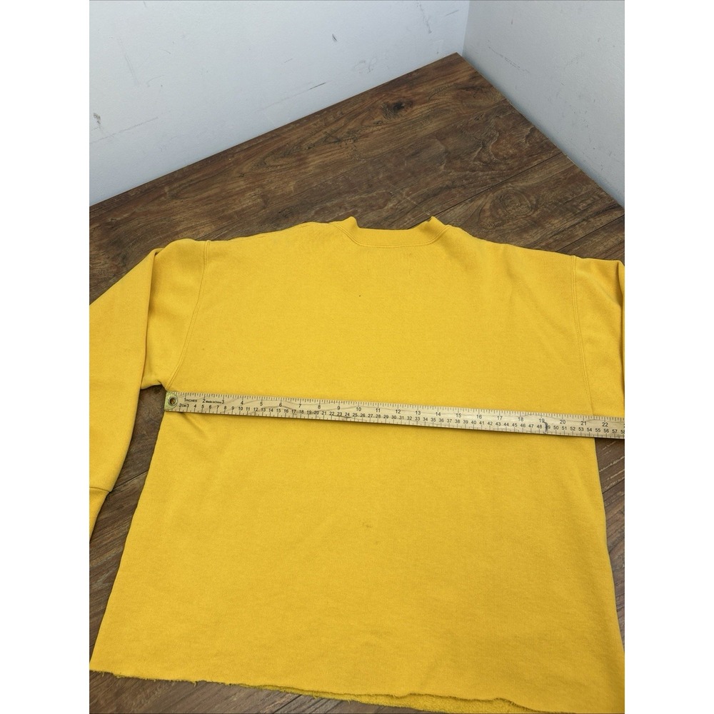 Vtg 80s Dodger Missouri Tigers Mizzou NCAA Crewneck Sweatshirt Gold LRG *Cropped - Picture 6 of 16